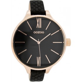 OOZOO Timepieces 45mm Black croco leather C7544